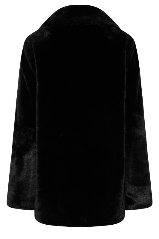 LTS Tall Black Faux Fur Jacket 8