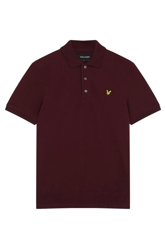 LYLE & SCOTT Big & Tall Burgundy Red Logo Polo Shirt_F.jpg