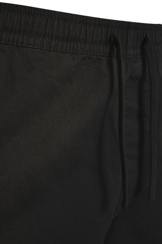 BadRhino Black Elasticated Waist Chino Shorts | BadRhino 4