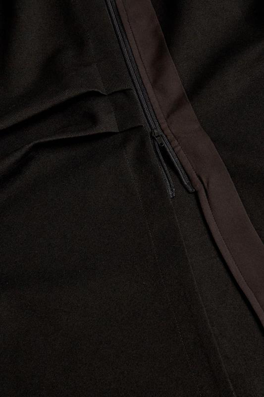 Evans Black Zip Detail Long Sleeve Dress 7
