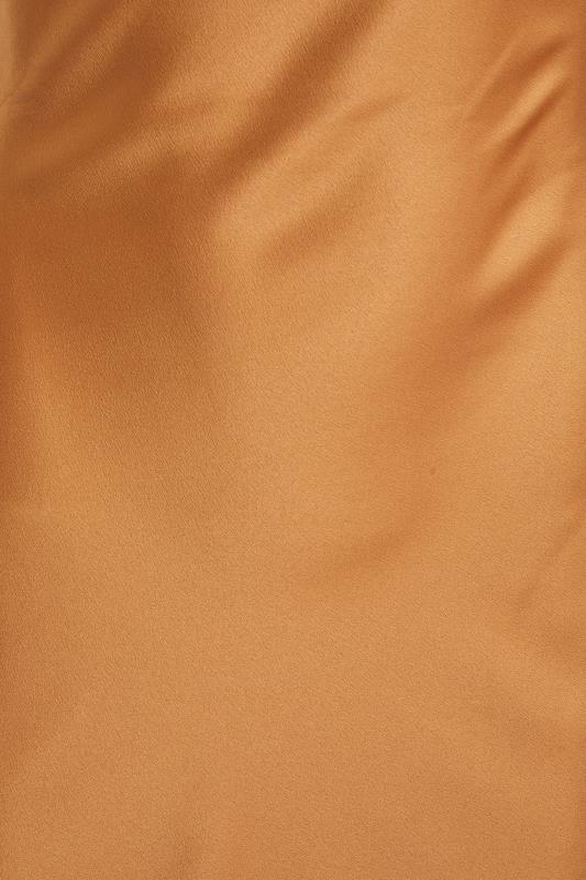 Petite Bronze Brown Satin Slip Dress 6