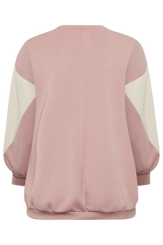 YOURS LUXURY Plus Size Pink Faux Fur Chevron Sweatshirt | Yours Clothing 9