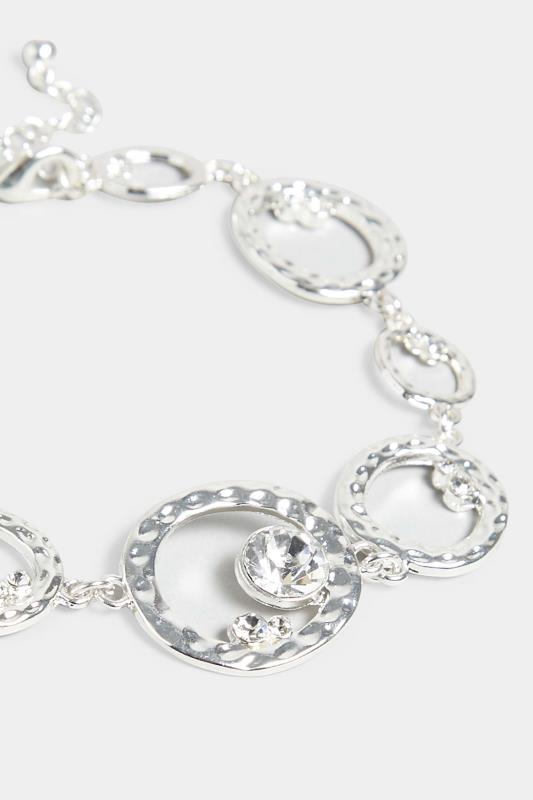 Silver Diamante Circle Bracelet 3