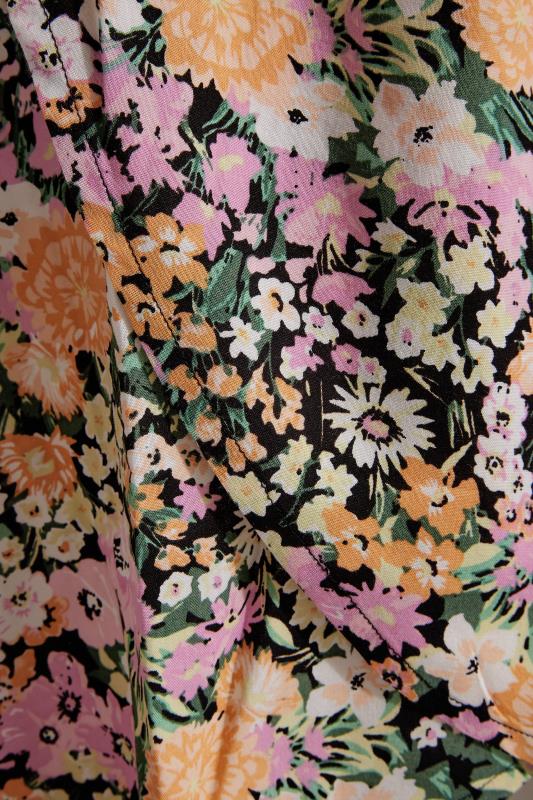 Curve Pink Floral Shirred Waist Maxi Skirt_Z.jpg