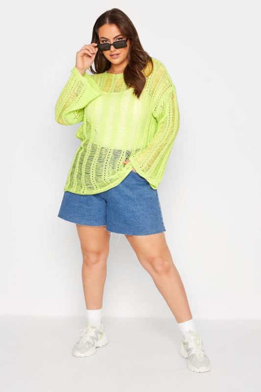 Curve Lime Green Crochet Top 2