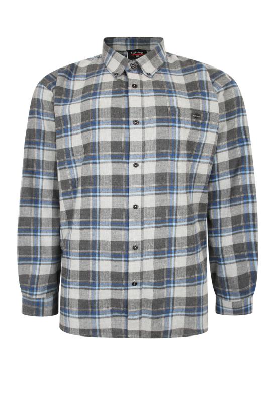 ESPIONAGE Grey Check Long Sleeve Shirt_F.jpg