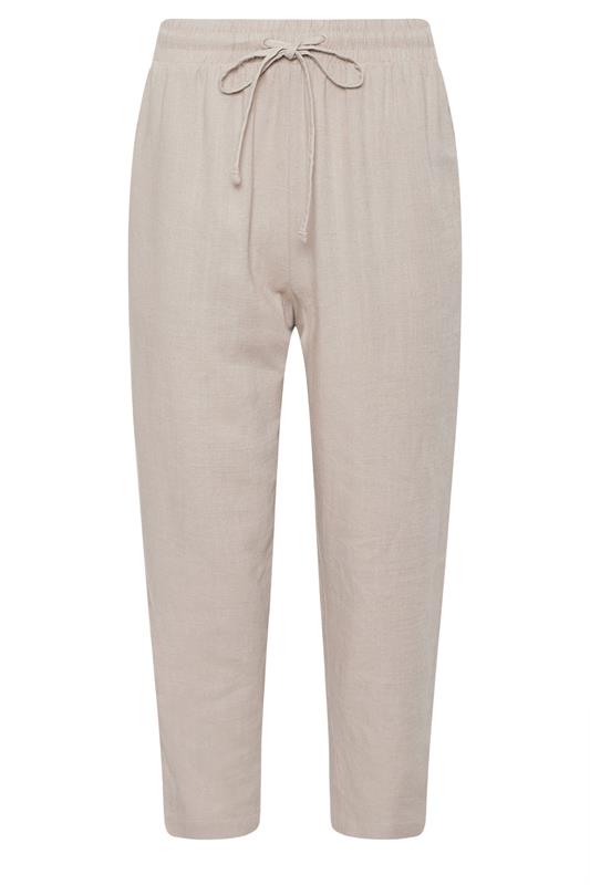 M&Co Petite Natural Brown Linen Joggers | M&Co 5