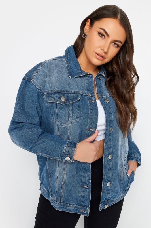 boohoo Plus Extreme Oversized jean jacket - ShopStyle