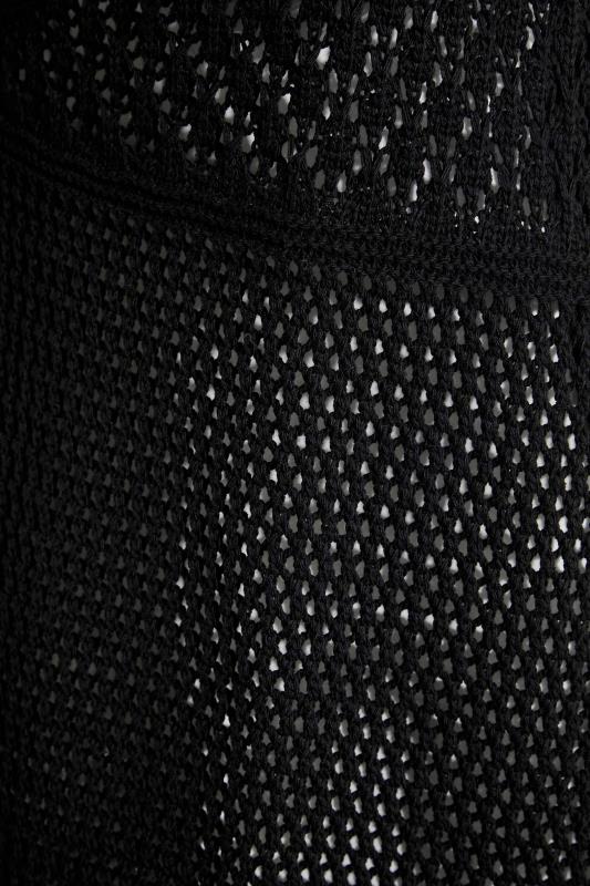 Curve Black Crochet Sleeveless Maxi Cardigan 4