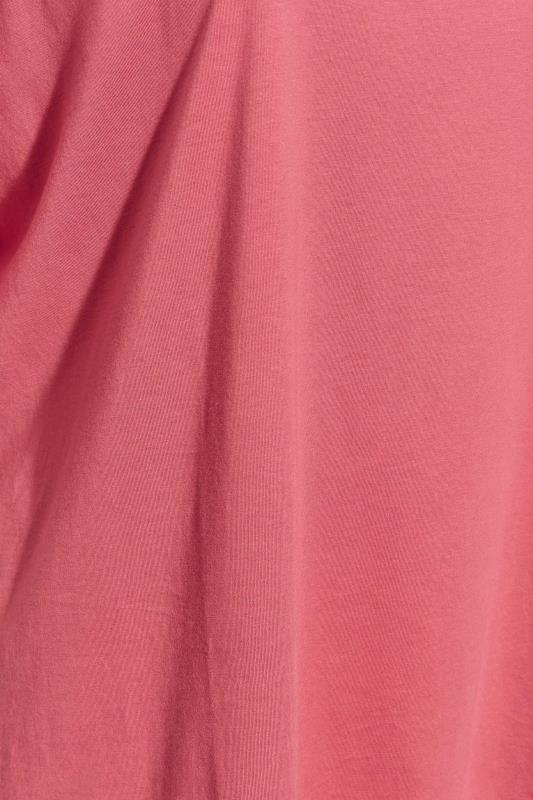 Plus Size Rose Pink Oversized Boxy T-Shirt | Yours Clothing 4