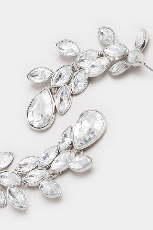 Silver Diamante Statement Earring 3