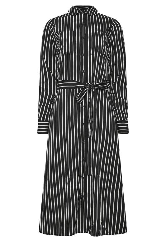 LTS Tall Black Striped Long Sleeve Shirt Dress | Long Tall Sally 5