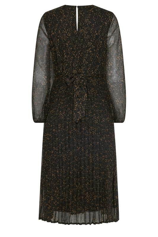 M&Co Black Abstract Spot Pleated Midi Dress | M&Co 2