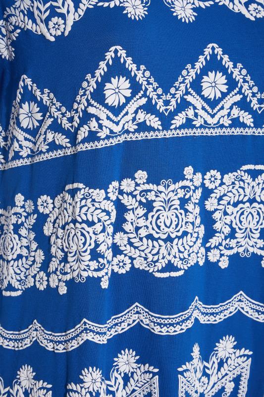 Curve Cobalt Blue Aztec Detail T-Shirt 5