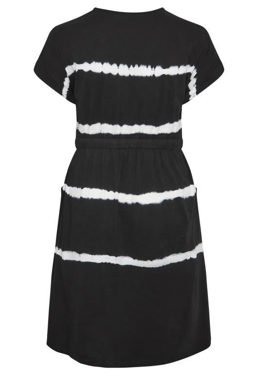 YOURS Plus Size Black Tie Dye Midi Dress | Yours Clothing 7