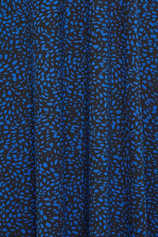 M&Co Petite Cobalt Blue Dalmatian Print Midi Dress | M&Co 6