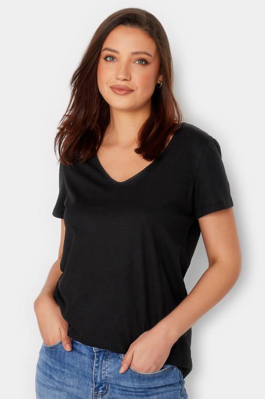 LTS Tall Women's Black V-Neck T-Shirt | Long Tall Sally 1