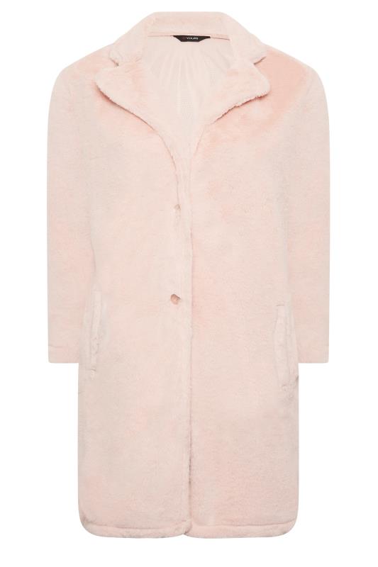 YOURS Plus Size Pink Faux Fur Jacket | Yours Clothing 6
