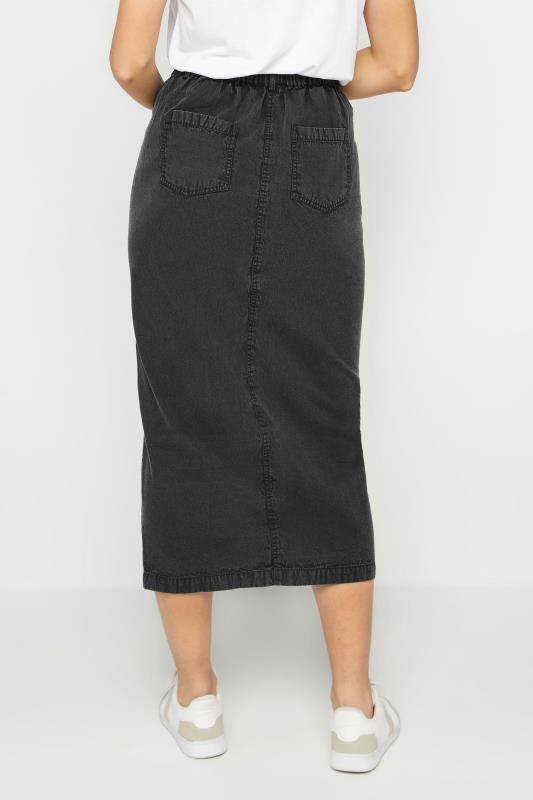 LTS Tall Women's Black Acid Wash Midi Skirt | Long Tall Sally 3