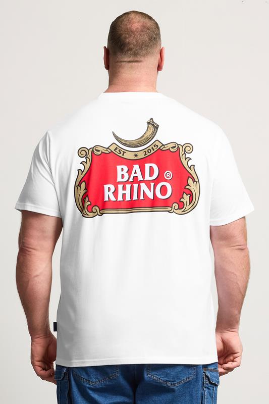 BadRhino Big & Tall White Beer Graphic T-Shirt | BadRhino 2