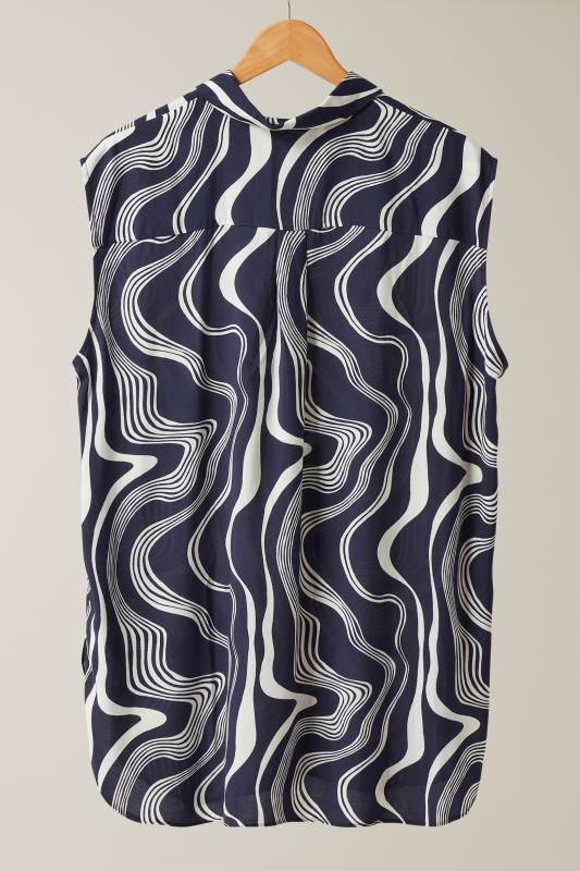 EVANS Plus Size Blue Abstract Print Tunic | Evans 6