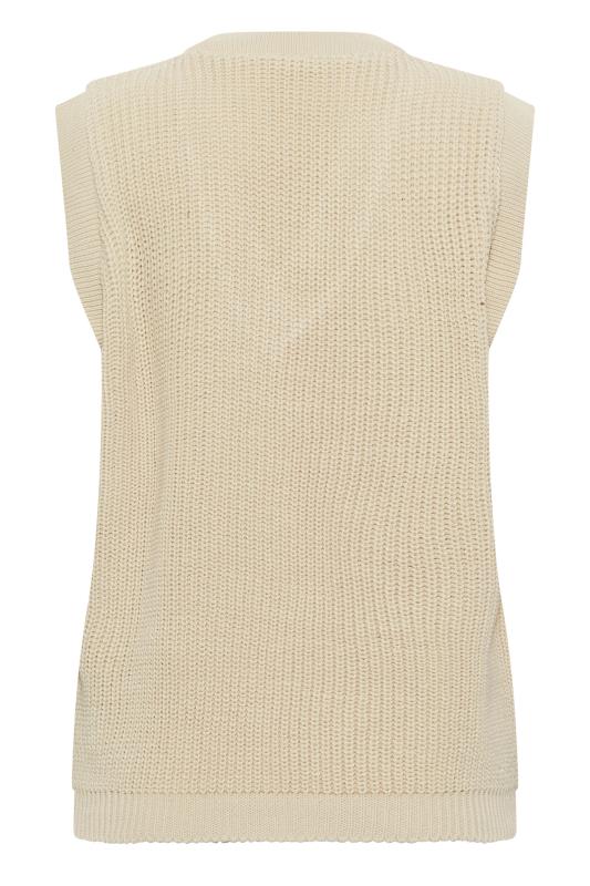 LTS Tall Cream Chunky Knit Vest Top | Long Tall Sally 7