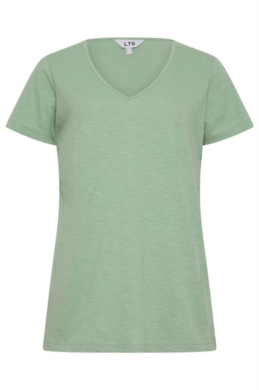 LTS Tall Womens Sage Green V-Neck T-Shirt | Long Tall Sally 5