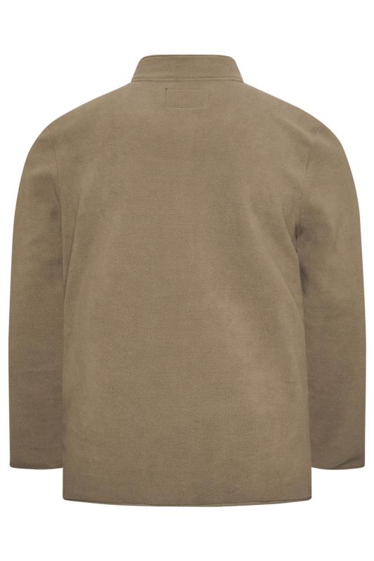 BadRhino Big & Tall Light Brown Essential Zip Through Fleece | BadRhino 5