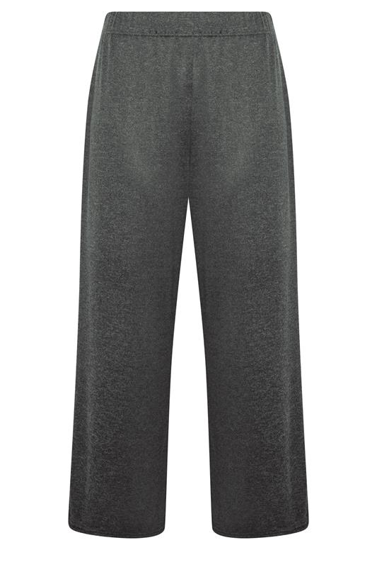 LIMITED COLLECTION Plus Size Charcoal Grey Wide Leg Trousers | Yours Clothing 5