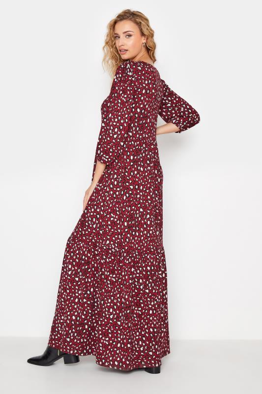 Tall Women's LTS Red Leopard Print Midaxi Dress | Long Tall Sally 3