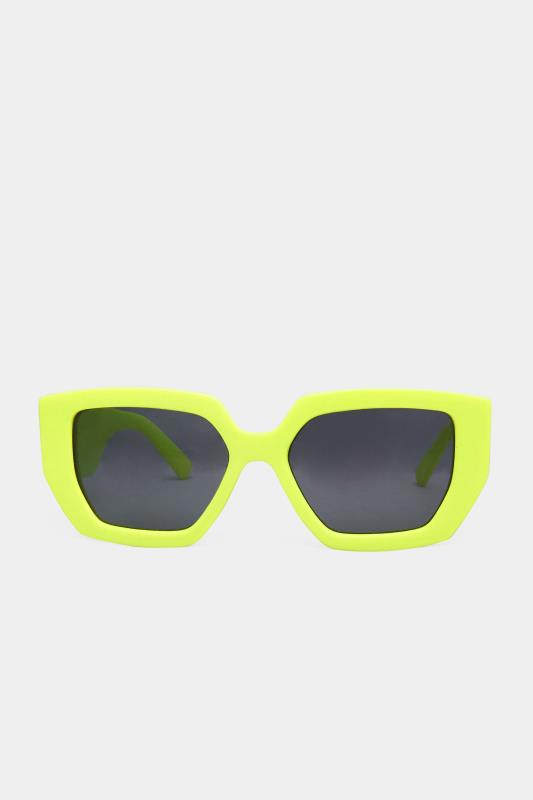 Lime Green Frame Oversized Sunglasses 3