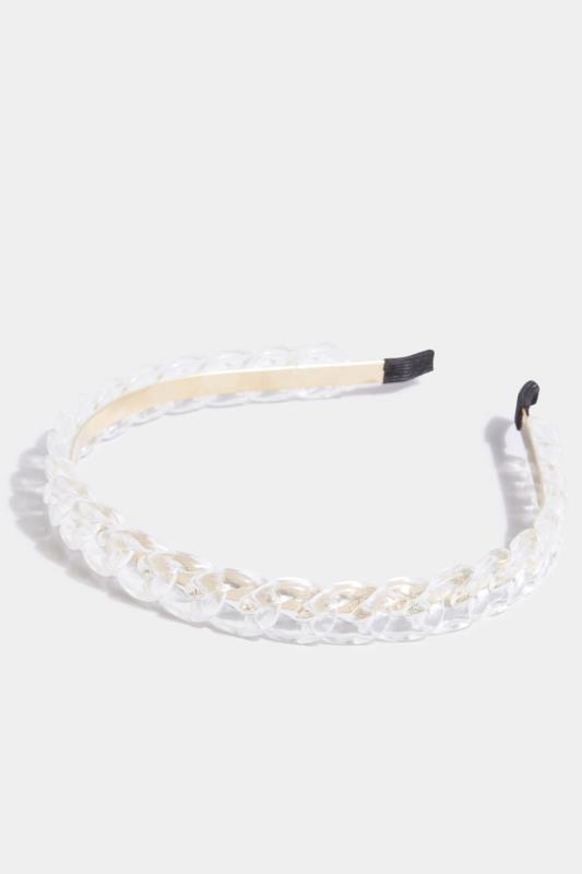White Chain Headband | Yours Clothing 3