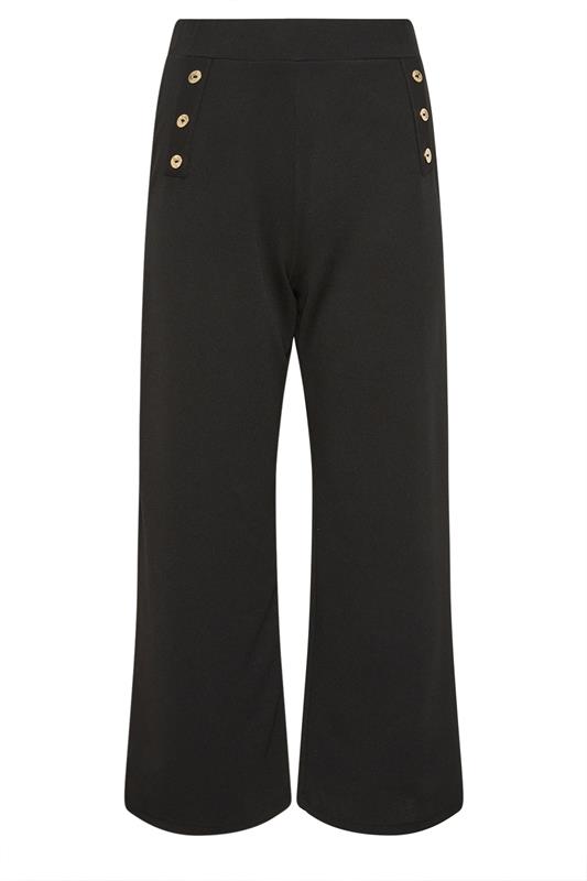 M&Co Petite Black Military Button Trousers | M&Co 5