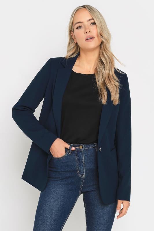 LTS Tall Women's Navy Blue Tailored Blazer | Long Tall Sally 1