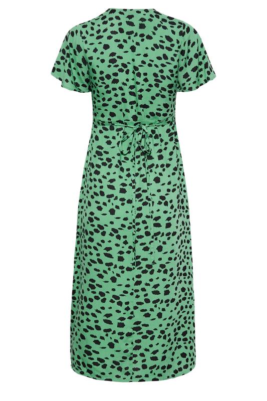 Petite Green Dalmatian Print Tea Dress | PixieGirl 7