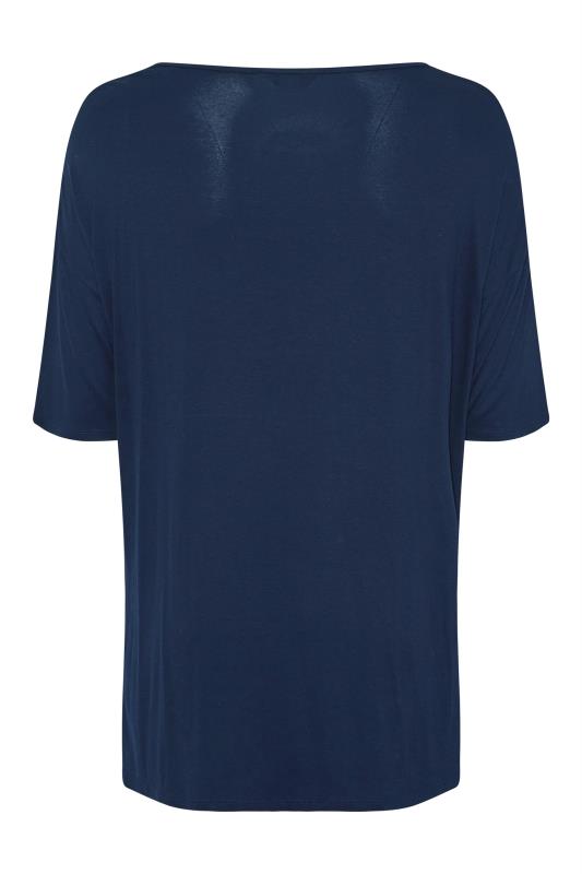 Plus Size Navy Blue Oversized T-Shirt | Yours Clothing  7