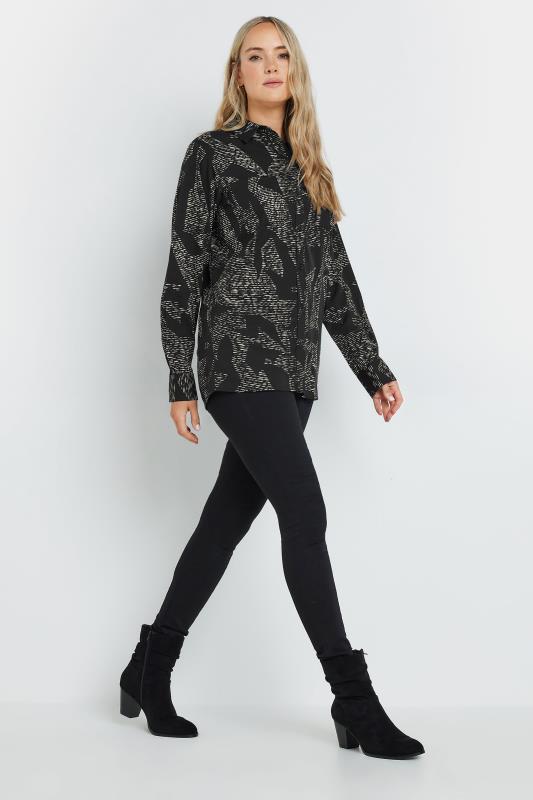 LTS Tall Black Abstract Dash Long Sleeve Shirt | Long Tall Sally 3