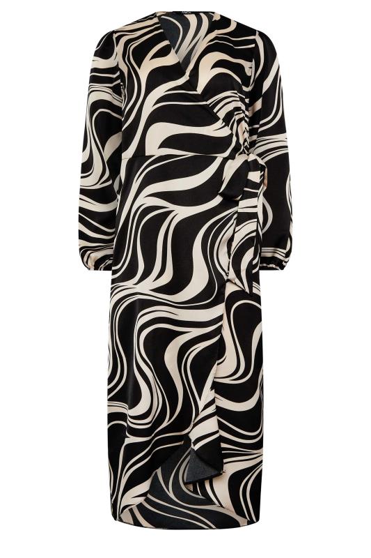 M&Co Black Swirl Print Midi Wrap Dress | M&Co 6