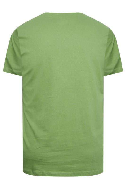 BLEND Big & Tall Green Vintage Logo Print T-Shirt | BadRhino 4
