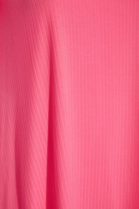Curve Bright Hot Pink Ribbed Swing Top 4