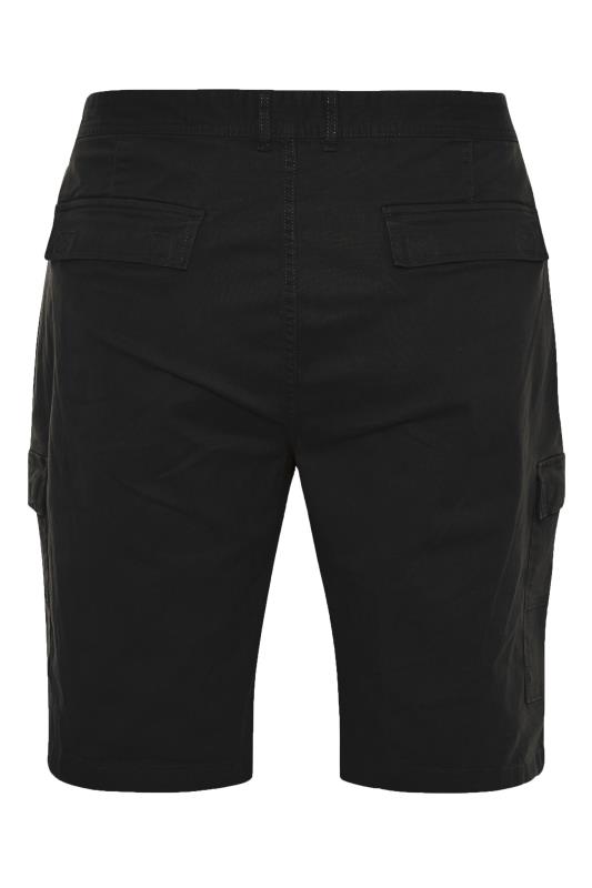 BadRhino Big & Tall Black Stretch Cargo Shorts 5