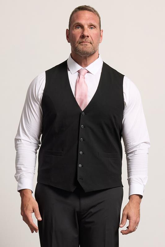  D555 Big & Tall Gilet de costume noir
