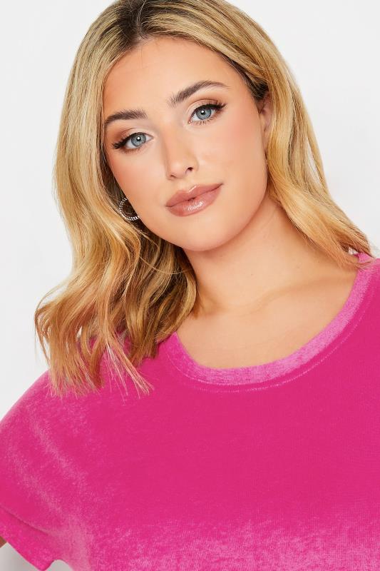 YOURS Plus Size Pink Towelling T-Shirt Dress | Yours Clothing 5