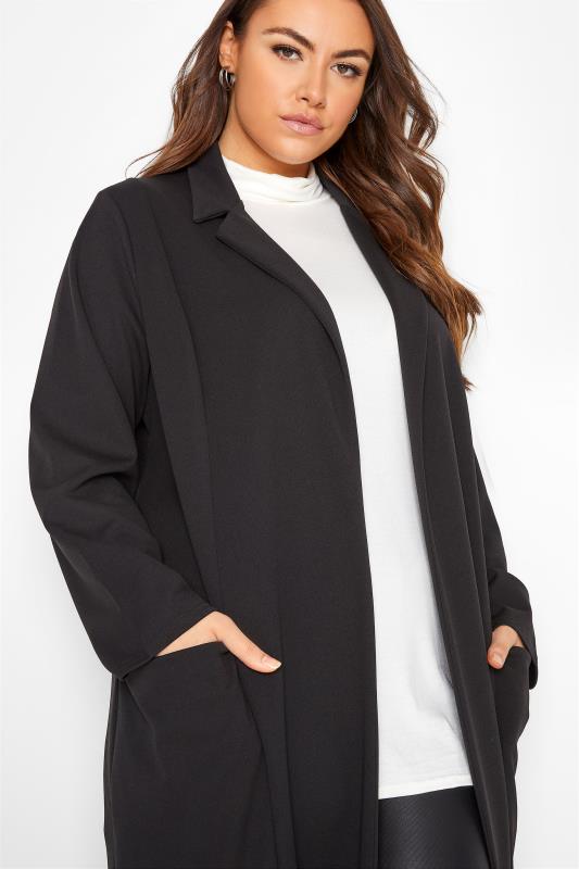 Plus Size Black Longline Maxi Blazer | Yours Clothing 4
