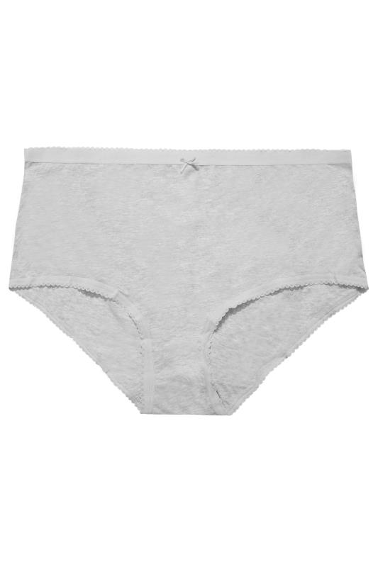 5 PACK Curve White & Bright Plain Cotton High Waisted Full Briefs | Yours Clothing 8