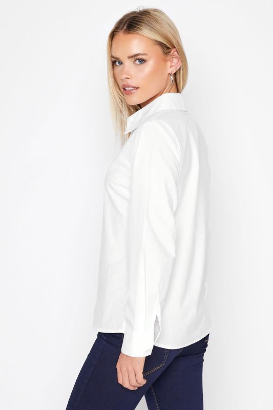 Petite White Fitted Cotton Shirt 3