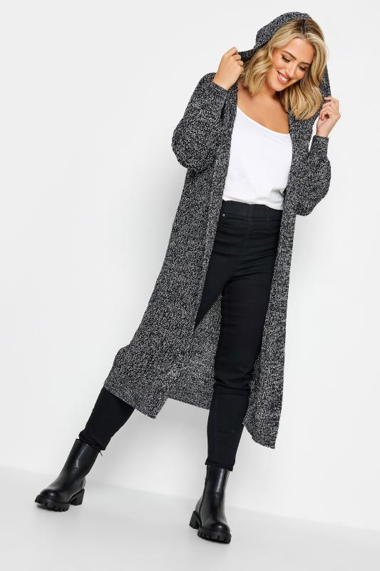 Plus Size Curve Black Twist Longline Hooded Cardigan | Yours Clothing 2