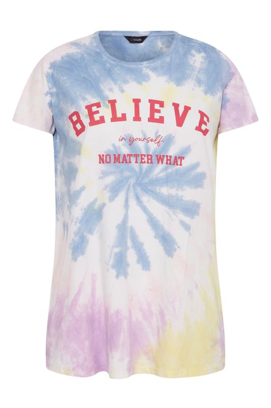 Curve White 'Believe In Yourself' Slogan T-Shirt_F.jpg