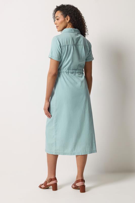 M&Co Blue Denim Midi Shirt Dress | M&Co 2