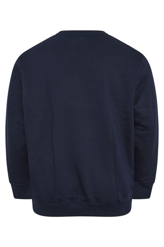 JACK & JONES Big & Tall 2 PACK Navy Blue & Khaki Green Logo Sweatshirts 6